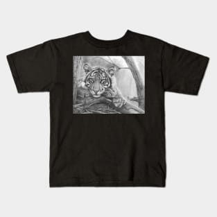 Lazing on a Sunny Afternoon tiger cub Kids T-Shirt